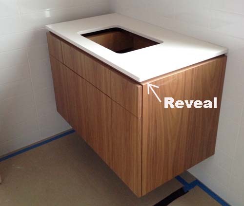 reveal in cabinet