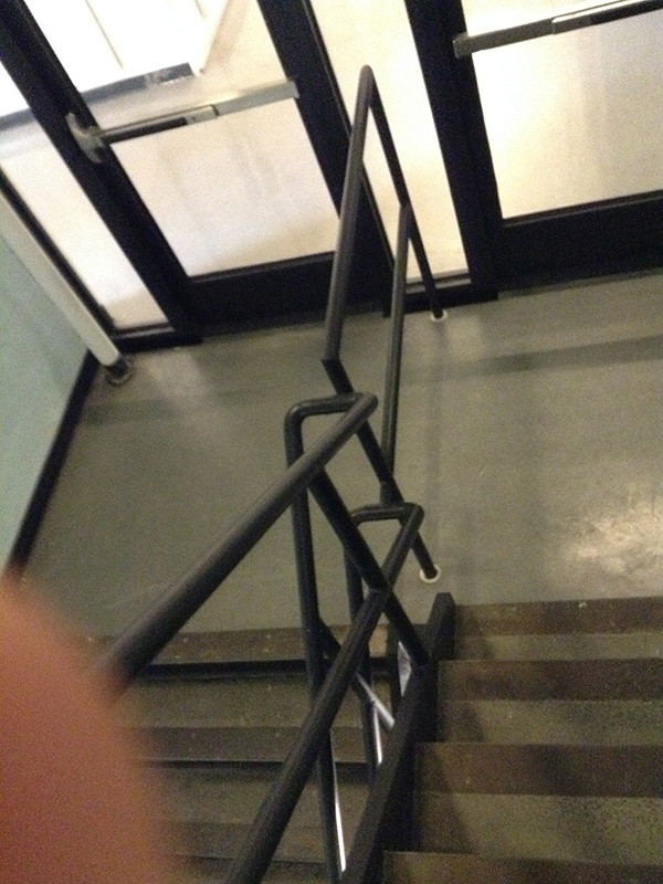 Renovated exit stair at E. Sibley Hall, Cornell