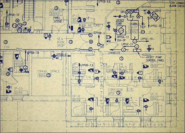 Lincoln Hall, Cornell partial electrical plan