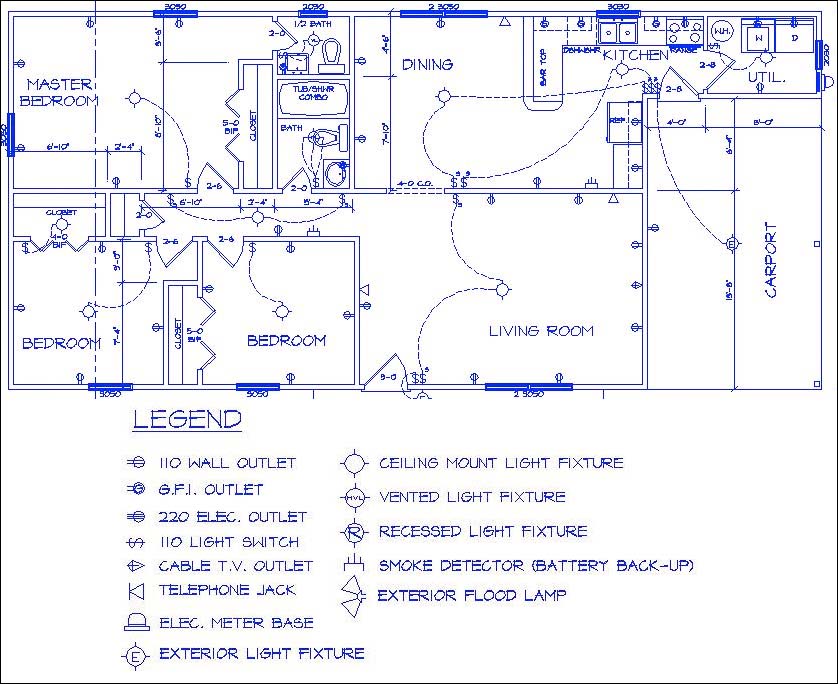 typical electrical plan