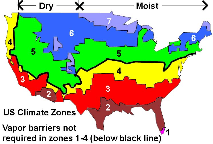 US climate zones map