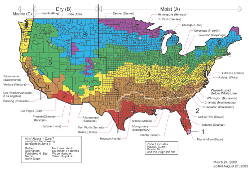 climate zone map of U.S.