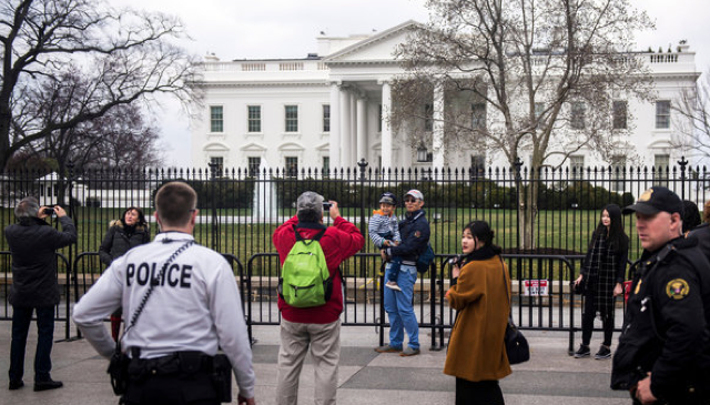 White House fence - NY Times image