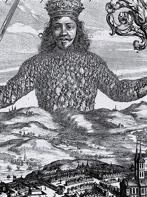 frontispiece of Thomas Hobbes, Leviathan