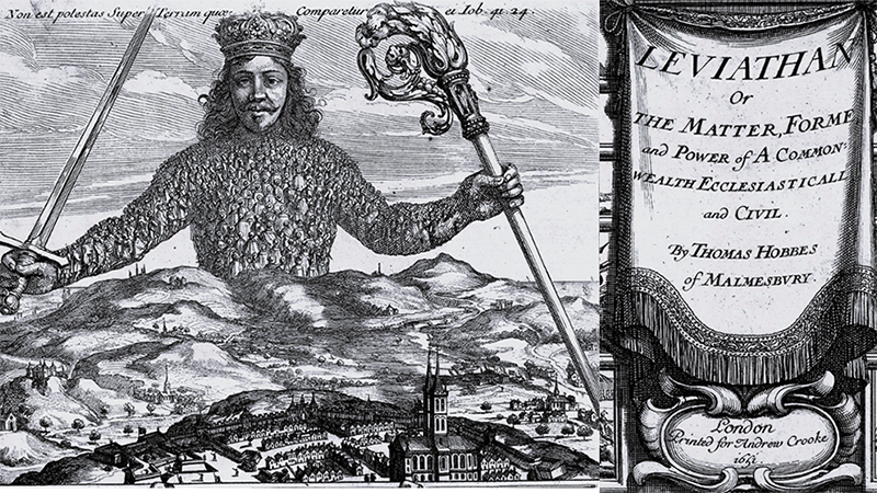 Thomas Hobbes frontispiece for Leviathan