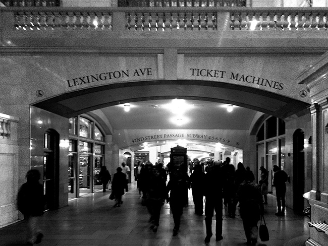 Signage at Grand Central Terminal.