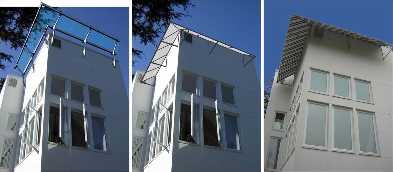awning for north and east elevations