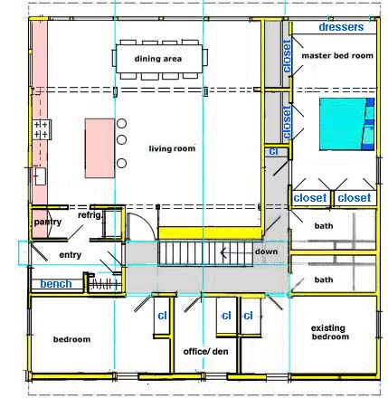 alternate proposed 1st-floor plan