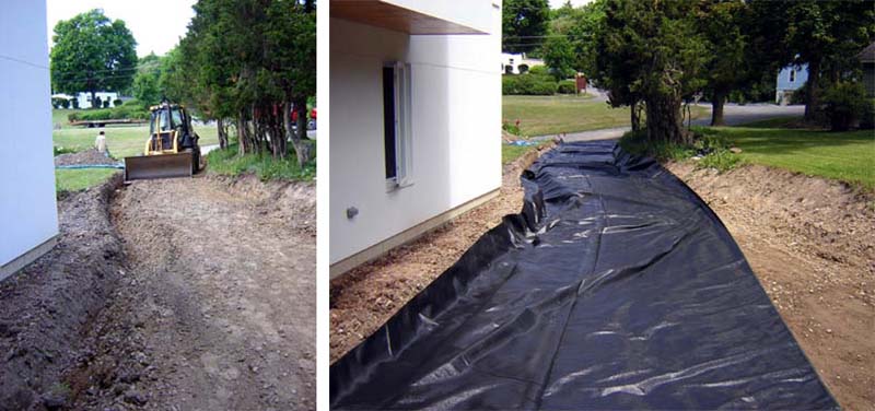 ochshorn driveway excavation and stabilization fabric