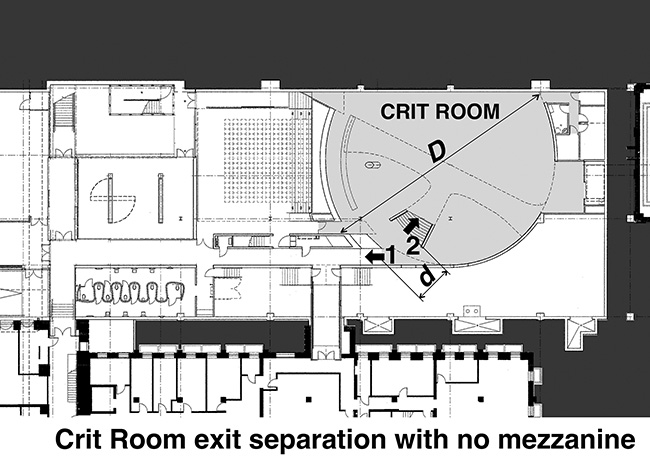 Floor plan of Milstein Hall basement level.
