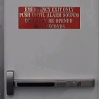 image of exit instructions for Room 261 E. Sibley Hall, Cornell