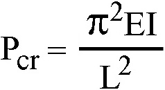 Euler buckling load equation