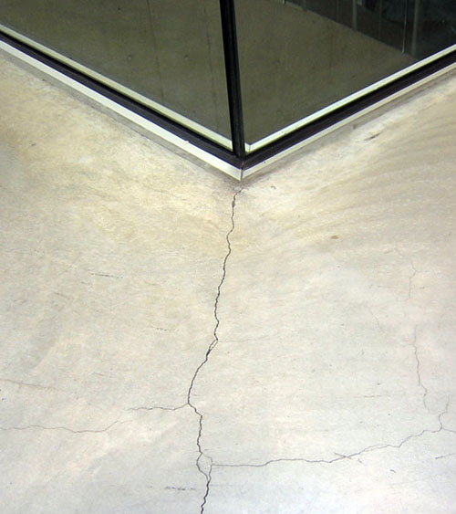 Milstein Hall concrete slab crack