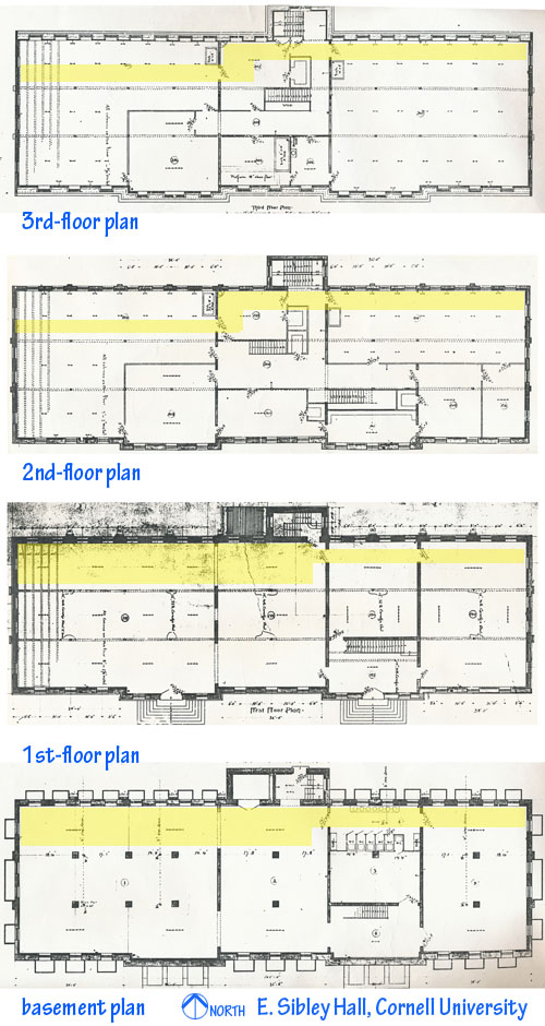 plans of Sibley Hall as built