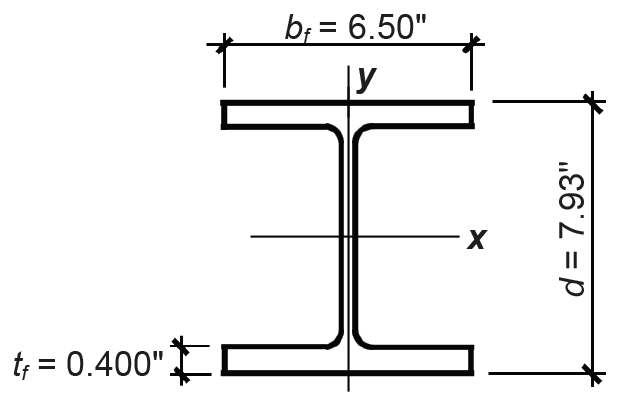 W-shape diagram with dimensions